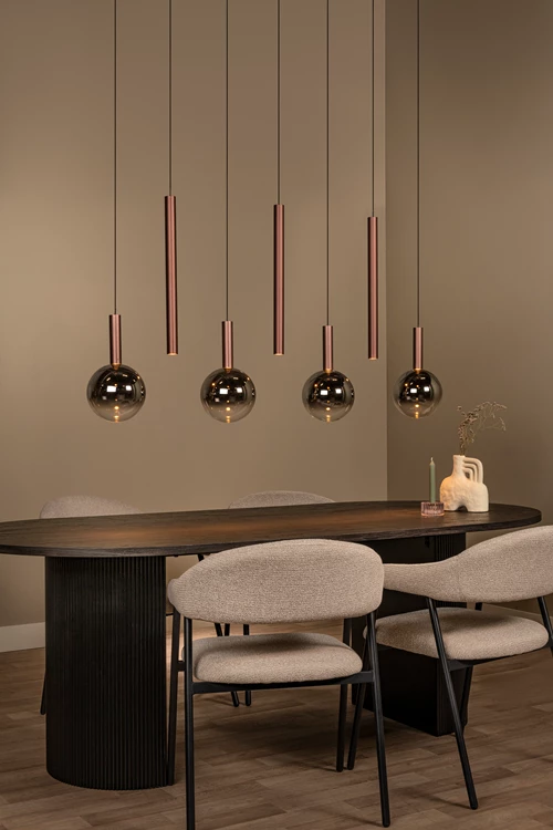 Lucide JASMINE - Suspension - LED Dim. - CCT - 7x4W 2200K/3300K - Cuivre | Premium - ambiance 1